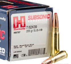 Hornady Subsonic 7.62x39 255gr Sub-X 20rds
