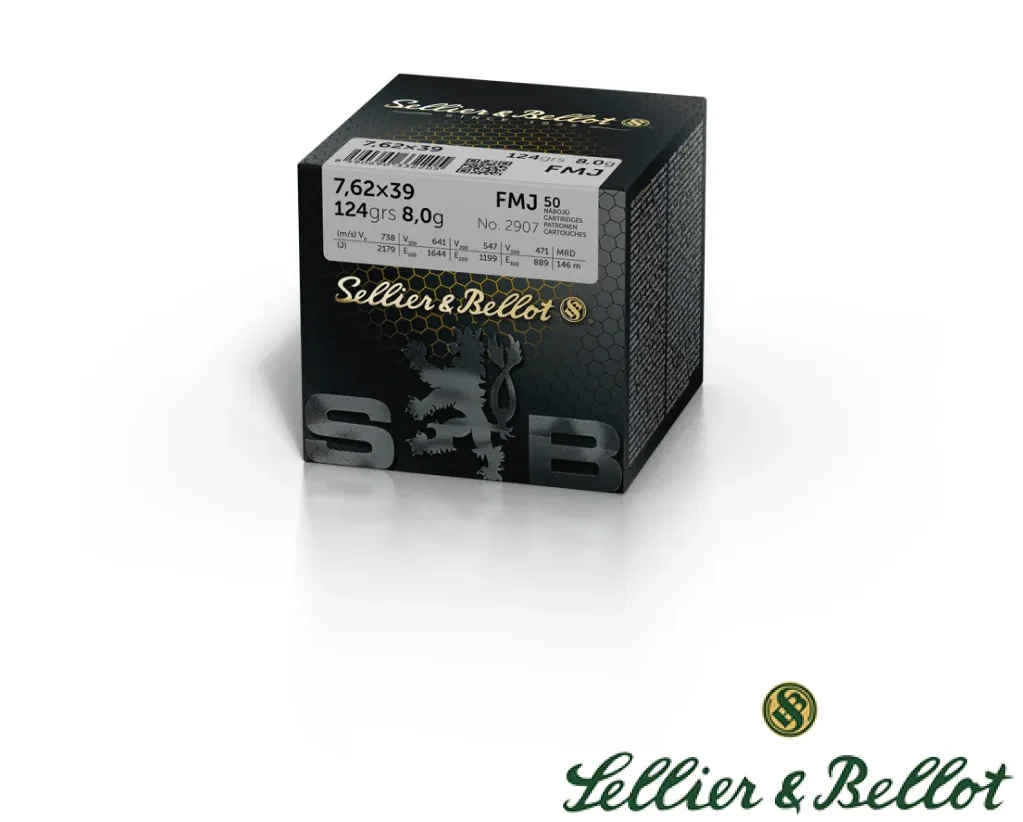 Sellier & Bellot 7.62×39 124gr. FMJ (50rds & 400rds)